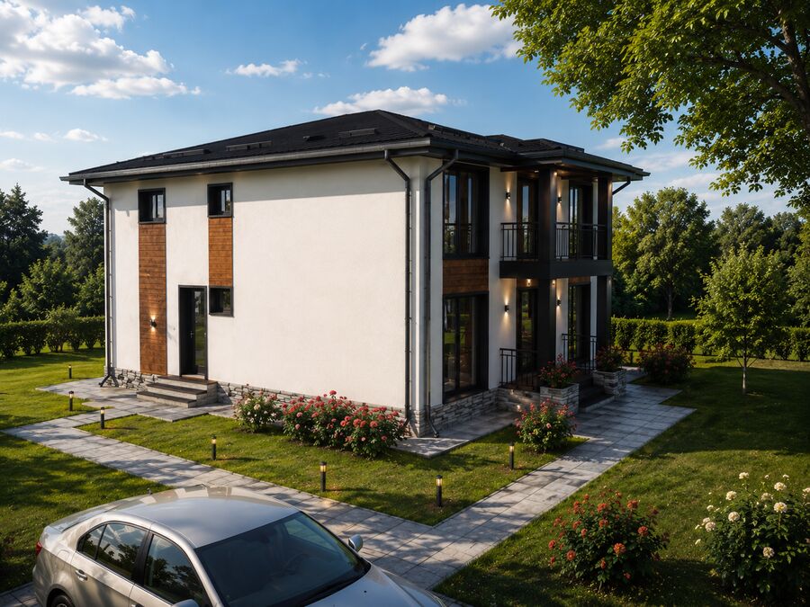 Reședința APUS — Vilă P+1 contemporană, lemn